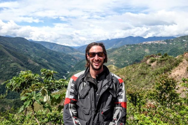 Chris on the Yungas Road - The Death Road Bolivia by Motorbike