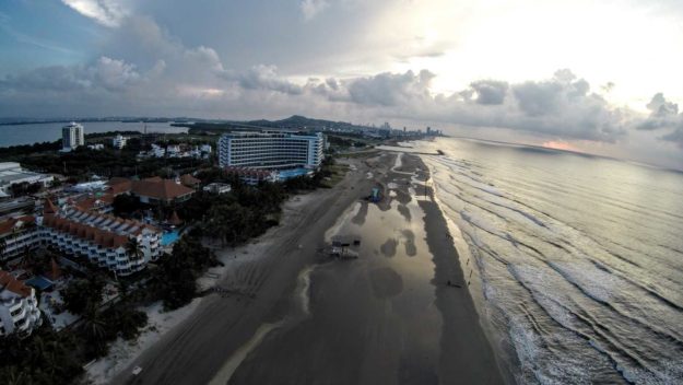 Testing the AirDog Drone out in Cartagena.