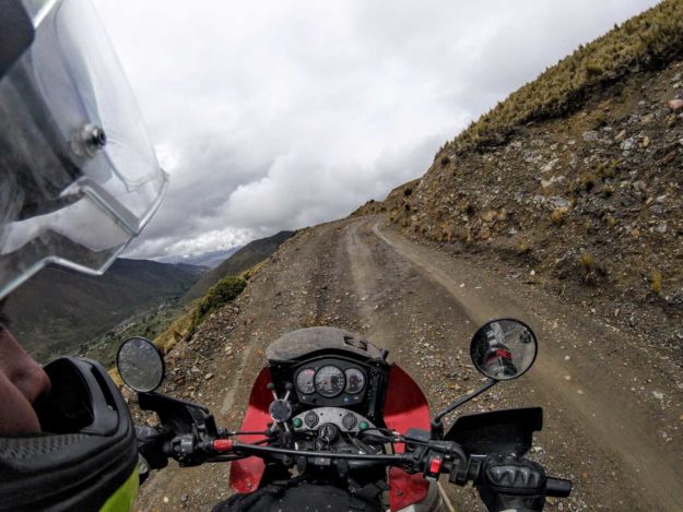 on the way to Yungas Road - The Death Road Bolivia by Motorbike