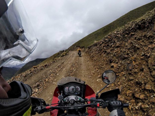 on the way to Yungas Road - The Death Road Bolivia by Motorbike