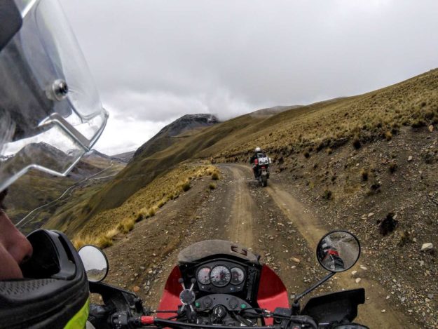 on the way to Yungas Road - The Death Road Bolivia by Motorbike