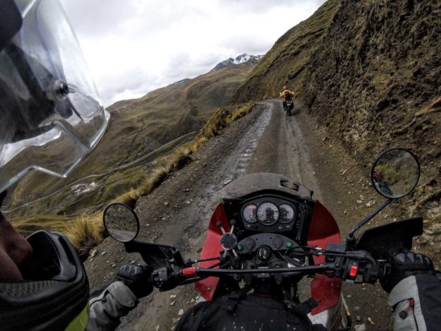 on the way to Yungas Road - The Death Road Bolivia by Motorbike