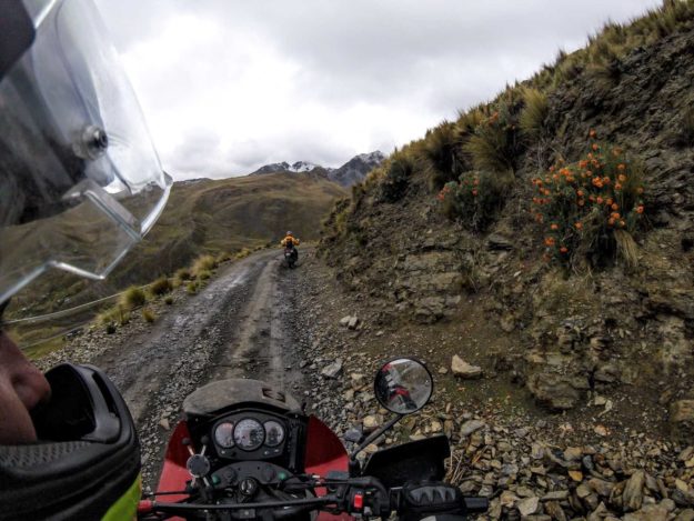 on the way to Yungas Road - The Death Road Bolivia by Motorbike