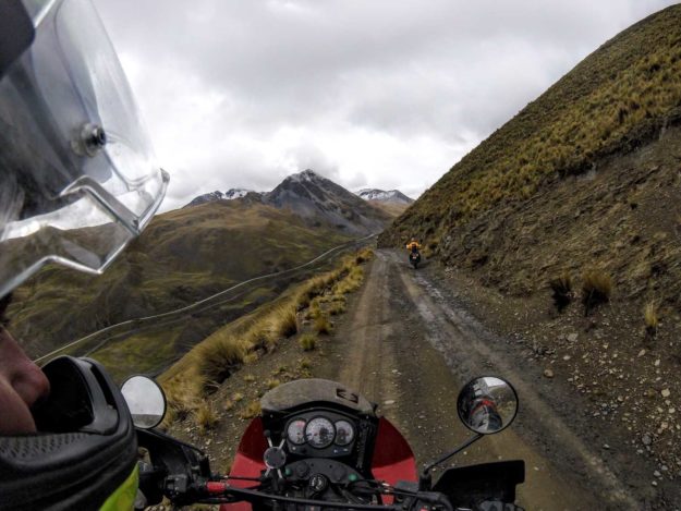on the way to Yungas Road - The Death Road Bolivia by Motorbike