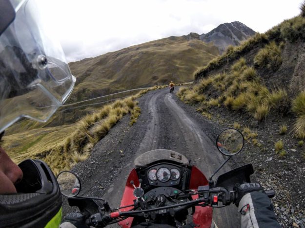 on the way to Yungas Road - The Death Road Bolivia by Motorbike