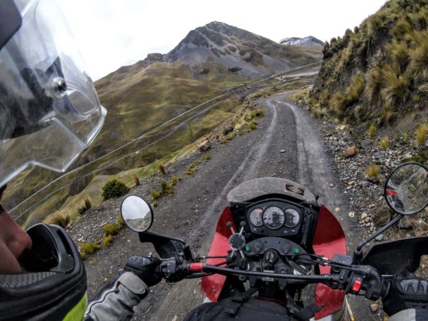 on the way to Yungas Road - The Death Road Bolivia by Motorbike