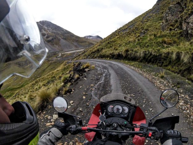 on the way to Yungas Road - The Death Road Bolivia by Motorbike