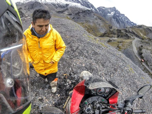 on the way to Yungas Road - The Death Road Bolivia by Motorbike