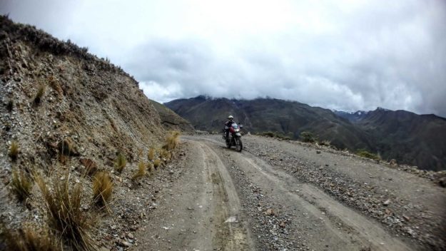 on the way to Yungas Road - The Death Road Bolivia by Motorbike