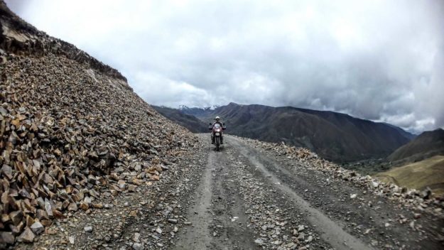 on the way to Yungas Road - The Death Road Bolivia by Motorbike