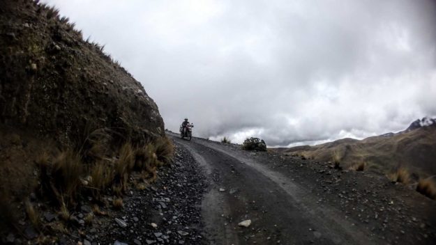 on the way to Yungas Road - The Death Road Bolivia by Motorbike