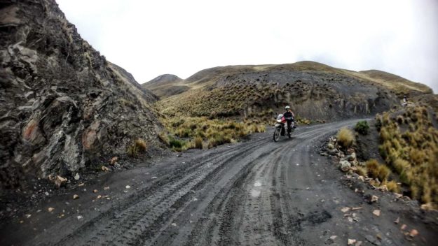 on the way to Yungas Road - The Death Road Bolivia by Motorbike