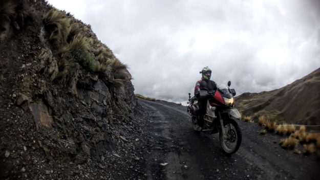 on the way to Yungas Road - The Death Road Bolivia by Motorbike