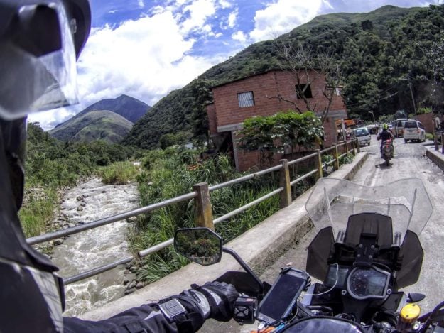 On the way to Yungas Road - The Death Road Bolivia by Motorbike