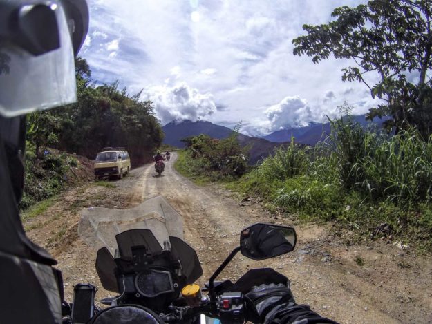 On the way to Yungas Road - The Death Road Bolivia by Motorbike