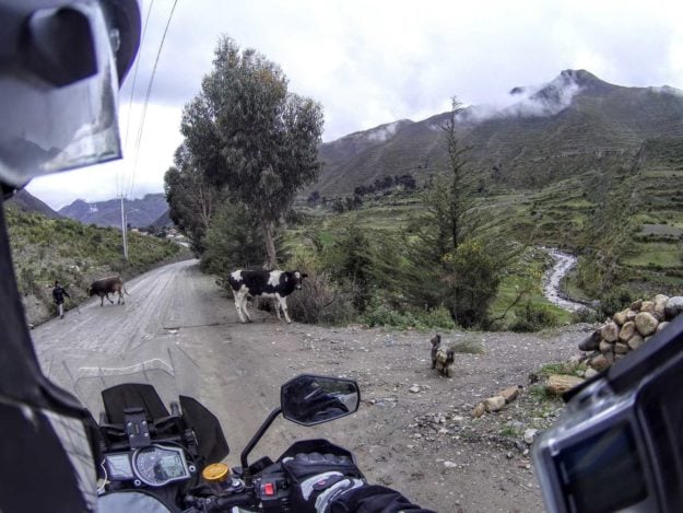 On the way to Yungas Road - The Death Road Bolivia by Motorbike